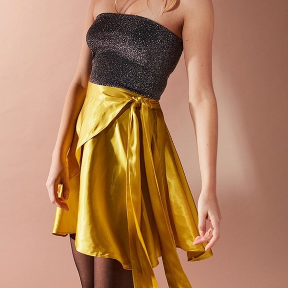 Urban Outfitters Dresses & Skirts - ⚡️NWT UO MAISE SHINY WRAP MINI SKIRT SZ M⚡️
